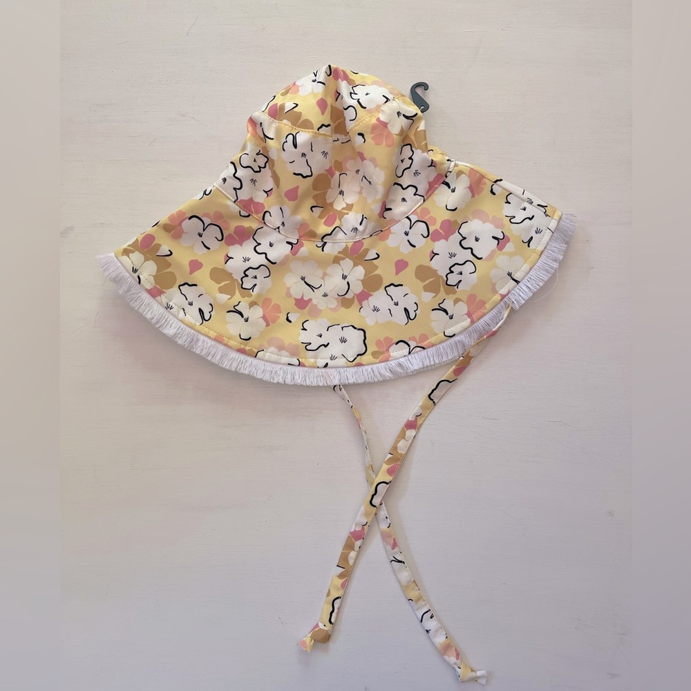 Nordstrom BP. Womens Oversized Floppy Bucket Sun Hat | Yellow Floral | O/S NWT